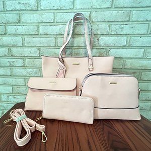 Elim & Paul Pink Tote Bag w/ matching accessories NWOT